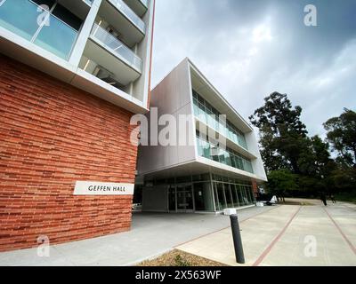 La David Geffen School of Medicine de l'Université de Californie, Los Angeles (UCLA) par temps nuageux et couvert Banque D'Images