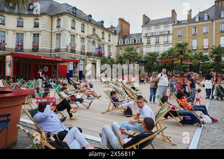 Hôtel de Ville, Place de la Mairie, Rennes, Bretagne, Bretagne, France Banque D'Images