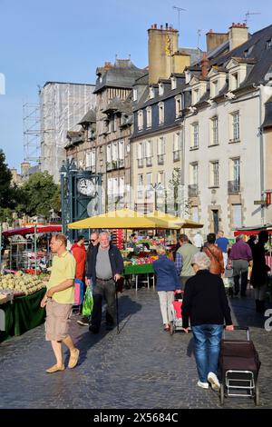 Market Square, Place des Lices, Rennes, Bretagne, Bretagne, France Banque D'Images