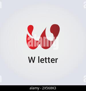 W lettre Icon Design logo isolé unique Design marque identité d'entreprise diverses couleurs modifiable modèle vectoriel monogramme emblème Illustration marque Illustration de Vecteur