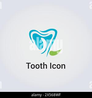 Icône de dent soins dentaires soins médicaux soins de santé dentiste logo d'entreprise conception de formes diverses éléments graphiques modernes Illustration de Vecteur