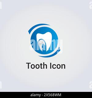 Icône de dent soins dentaires soins médicaux soins de santé dentiste logo d'entreprise conception de formes diverses éléments graphiques modernes Illustration de Vecteur