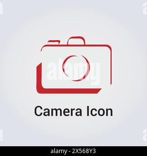 Icône de photographie d'appareil photo logo illustration pour Business Vector Illustration de Vecteur