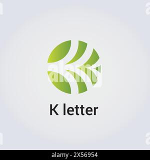 K lettre icône conception unique logo isolé conception marque identité d'entreprise diverses couleurs modifiables modèle vectoriel monogramme emblème illustration marque Illustration de Vecteur