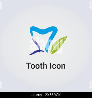 Icône de dent soins dentaires soins médicaux soins de santé dentiste logo d'entreprise conception de formes diverses éléments graphiques modernes Illustration de Vecteur