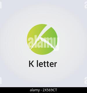 K lettre icône conception unique logo isolé conception marque identité d'entreprise diverses couleurs modifiables modèle vectoriel monogramme emblème illustration marque Illustration de Vecteur