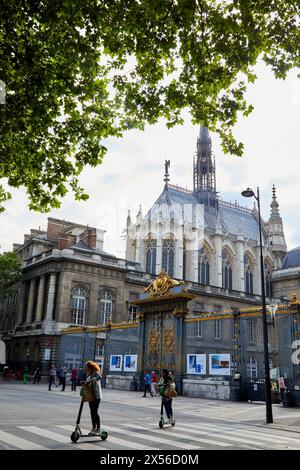 Palais de Justice de Paris et la Sainte Chapelle, Paris, France Banque D'Images