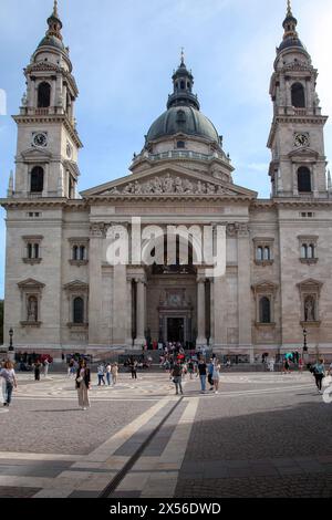 La basilique d'Étienne, célèbre temple catholique romain de style néoclassique à Budapest, achevée en 1905. Banque D'Images