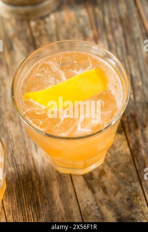 Cocktail rafraîchissant de tequila au miel d'abeilles avec citron Banque D'Images