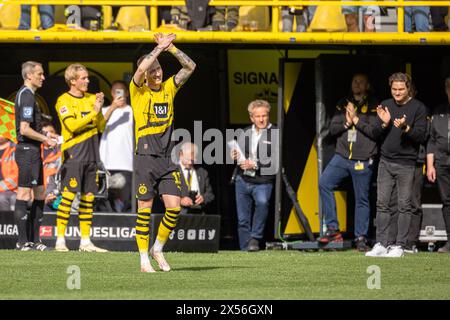 Dortmund, Allemagne. 04 mai 2024. Dortmund, Allemagne, 04 mai 2024 : Marco Reus (11 Dortmund) lors du match de football 1.Bundesliga entre le Borussia Dortmund et le FC Augsburg au signal Iduna Park à Dortmund, Allemagne. Philipp Kresnik (Philipp Kresnik/SPP) crédit : SPP Sport Press photo. /Alamy Live News Banque D'Images