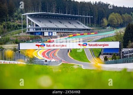 Stavelot, Belgique. 07 mai 2024. Illustration, piste, ambiance lors des 6 heures de Spa-Francorchamps TotalEnergies 2024, 3ème manche du Championnat du monde d'Endurance FIA 2024, du 8 au 11 mai 2024 sur le circuit de Spa-Francorchamps à Stavelot, Belgique - photo Julien Delfosse/DPPI crédit : DPPI Media/Alamy Live News Banque D'Images