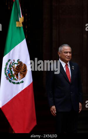 Premier ministre du Belize, Juan Antonio BriseÃ±o lors de la cérémonie de bienvenue de la visite d'Etat du Belize au Mexique, dans le Patio Honor dans le Palais National. (Crédit image : © Luis Barron/eyepix via ZUMA Press Wire) USAGE ÉDITORIAL SEULEMENT! Non destiné à UN USAGE commercial ! Banque D'Images