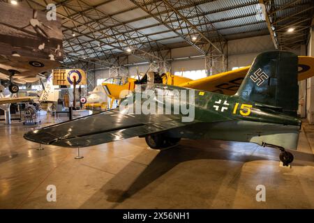 Messerschmitt Me163 Komet exposé au Museum of Flight, East Fortune, East Lothian, Écosse, Royaume-Uni Banque D'Images