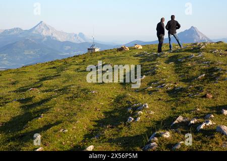 Parc naturel d'Aizkorri Aratz. Monture Aloña. Arantzazu. Oñati. Gipuzkoa. Pays Basque. Espagne. Banque D'Images
