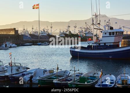 Port de pêche. Hondarribia. Gipuzkoa. Pays Basque. Espagne. Banque D'Images