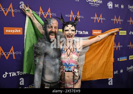 Malmö, SUÈDE 20240507Bambie Thug représentant l'Irlande avec la chanson 'Doomsday Blue' lors de la conférence de presse pour les entrées qui ont progressé au fi Banque D'Images