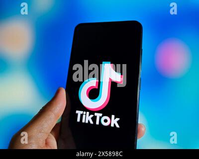 SUQIAN, CHINE - 8 MAI 2024 - TikTok a officiellement poursuivi le gouvernement des États-Unis, Suqian, province du Jiangsu, Chine, le 8 mai 2024. Banque D'Images