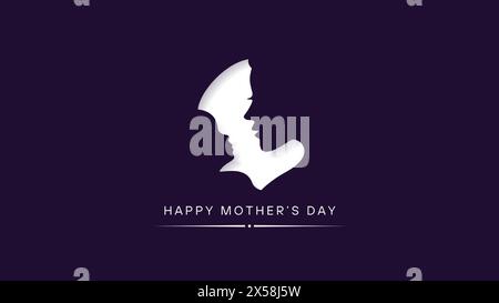 Carte de voeux joyeuse fête des mères Illustration de Vecteur