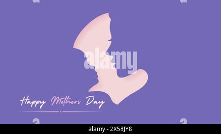 Heureuse fête des mères, carte de souhaits Illustration de Vecteur