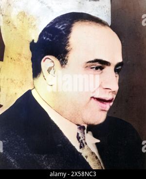 Capone, Alphonse 'Al', 17.1. 1899 - 25.1,1947, American Gangster, portrait, vers 1930, ADDITIONAL-RIGHTS-CLEARANCE-INFO-NOT-AVAILABLE Banque D'Images