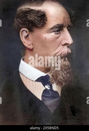 Dickens, Charles, 7.2.1812 - 9,7.1870, auteur / écrivain britannique, portrait, vers 1868, ADDITIONAL-RIGHTS-CLEARANCE-INFO-NOT-AVAILABLE Banque D'Images