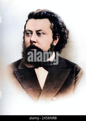 Mussorgsky, Modest Petrovich, 21.3.1839 - 28.3,1881, musicien russe (compositeur), portrait, INFORMATIONS-AUTORISATION-DROITS-SUPPLÉMENTAIRES-NON-DISPONIBLES Banque D'Images