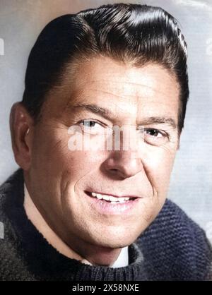 Reagan, Ronald, 6.2.1911 - 5,6.2004, acteur et homme politique américain, 40e président américain, portrait, années 1950, années 50, INFORMATIONS-AUTORISATION-DROITS-SUPPLÉMENTAIRES-NON-DISPONIBLES Banque D'Images