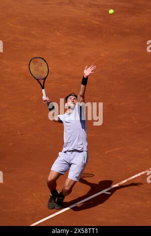 Casper Ruud, de Norvège, participe à son match de demi-finale contre Tomas Martin Etcheverry, d’Argentine, le sixième jour de l’Open Banc Sabadell de Barcelone Banque D'Images