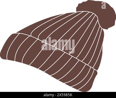 Icône de chapeau d'hiver illustration vectorielle conception simple Illustration de Vecteur