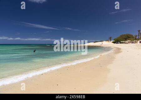 Belle plage de Chaves (Praia de Chaves), Boa Vista, Cap Vert, République de Cabo Verde, Afrique Banque D'Images