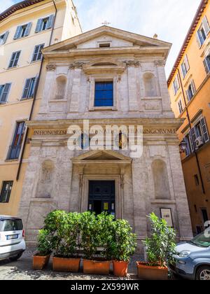 L'église baroque de San Nicola dei Lorenesi in rione Parione - Rome, Italie Banque D'Images