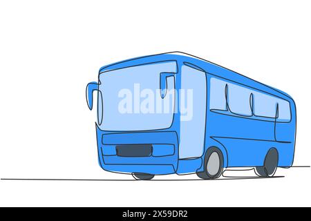 En continu, les autobus express à une ligne desservent les voyages interurbains entre les provinces et peuvent également être utilisés par les touristes. Véhicule public. Si Illustration de Vecteur