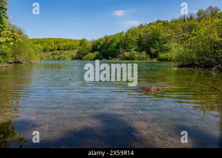 Le pittoresque et calme lac Swanbourne, Arundel, West Sussex, Royaume-Uni. Banque D'Images