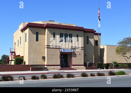 WHITTIER, CALIFORNIE - 28 APR 2024 : Whittier Elks Lodge, cet ordre fraternel a été fondé, pour promouvoir et pratiquer les quatre vertus cardinales de Charit Banque D'Images