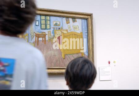 Peinture de la « Chambre de Van Gogh à Arles » (1889) au musée Van Gogh. Amsterdam, pays-Bas Banque D'Images