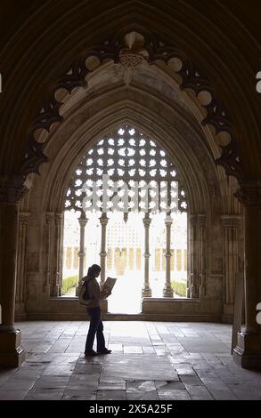 Cloître de Jean I, Monastère de Santa Maria da Vitória (aka Monastère de Batalha), Leiria. Portugal Banque D'Images