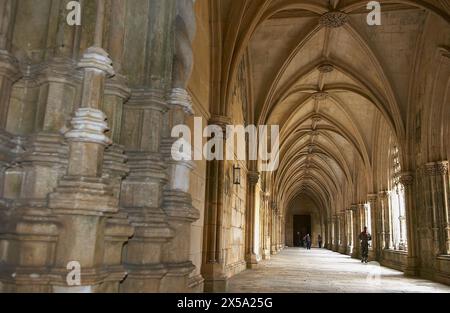 Cloître de Jean I, Monastère de Santa Maria da Vitória (aka Monastère de Batalha), Leiria. Portugal Banque D'Images