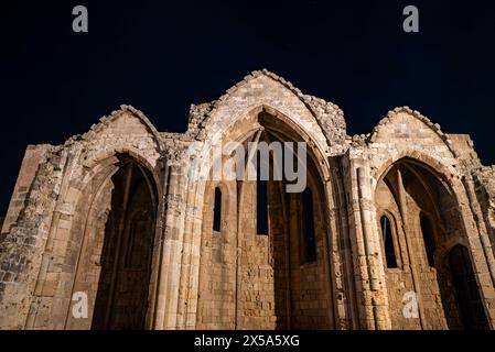 Église de la Vierge Marie du Burgh à Rhodes, Grèce. Banque D'Images