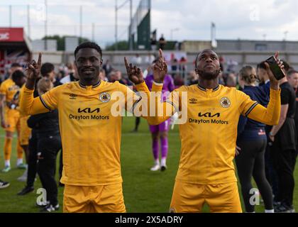 Brackley Town vs Boston United Vanarama National League North Play Off finale 04.05.2024 à St James Park, Brackley, Angleterre Banque D'Images