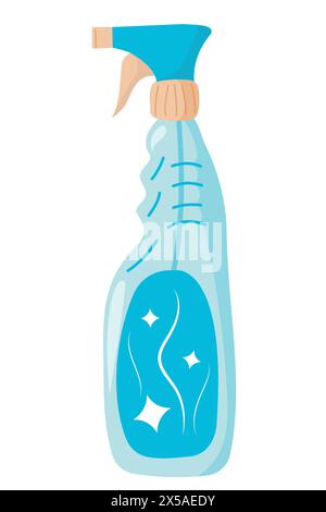 Icône de pulvérisation de produit nettoyant pour vitres. Dessin animé d'une icône de vecteur de pulvérisation plus propre pour la conception de sites Web isolé sur fond blanc Illustration de Vecteur