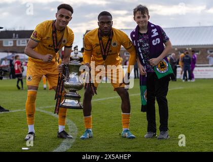 Brackley Town vs Boston United Vanarama National League North Play Off finale 04.05.2024 à St James Park, Brackley, Angleterre Banque D'Images