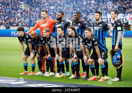 Bruges, Belgique. 08 mai 2024. Les joueurs du club ont été photographiés avant un match de football entre le Club belge Brugge KV et l'Italien ACF Fiorentina, le mercredi 08 mai 2024, étape retour de la demi-finale de la compétition de l'UEFA Conference League. BELGA PHOTO KURT DESPLENTER crédit : Belga News Agency/Alamy Live News Banque D'Images