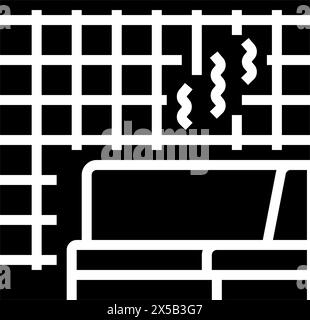 illustration vectorielle d'icône de glyphe de salle de vapeur Illustration de Vecteur