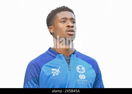 Emmanuel Fernandez (20 Peterborough United) se réchauffe lors du Sky Bet League 1 Play Off demi finale 2ème match entre Peterborough et Oxford United à London Road, Peterborough le mercredi 8 mai 2024. (Photo : Kevin Hodgson | mi News) crédit : MI News & Sport /Alamy Live News Banque D'Images