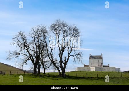 Le château de Corgarff est un château écossais isolé avec un mur d'enceinte en forme d'étoile dans les Cairngorms Highlands, Aberdeenshire, Écosse. Banque D'Images