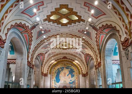 Le monument de style Art déco Guardian Building à Detroit, Michigan, États-Unis. Il s'agit d'un bâtiment historique appartenant actuellement au comté de Wayne. Banque D'Images