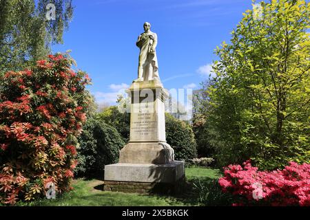 Statue du vicomte Palmerston Memorial à Palmerston Park, Southampton, Hampshire, Royaume-Uni Banque D'Images