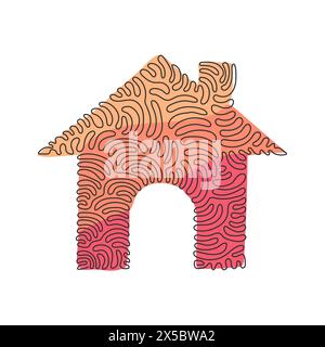 Icône linéaire de la caméra de dessin d'une ligne, conception plate de dispositif numérique simple pour l'interface ux du bouton de site Web de l'application logo de l'interface ux. Boucles torsadées. Conti Illustration de Vecteur