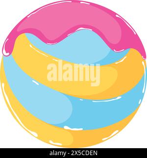 Gomme de bonbon sucré Candy Icon Vector Illustration de Vecteur