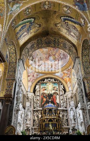 L'église de Santa Maria Dell'Ammiraglio, également connue sous le nom de la Martorana, à Palerme Sicile Italie Banque D'Images